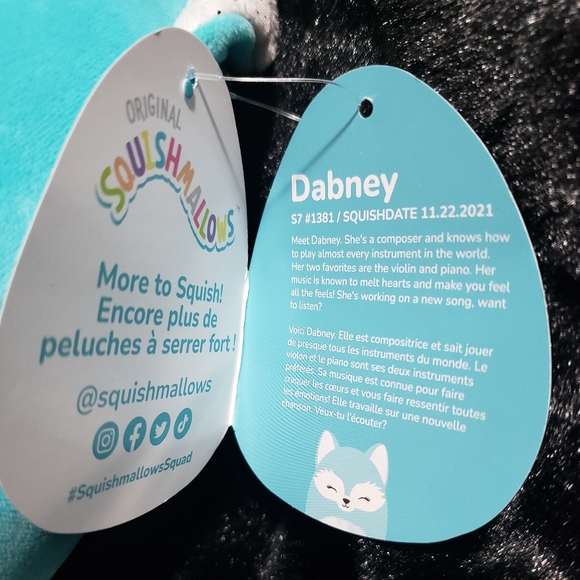 NWT 🦊 Dabney the Sky Blue Fox Squishmallow - Picture 6 of 6